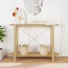 White Console Table Engineered Wood & Solid Pine – Modern Entryway