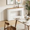 Modern Fluted Console Table, Wooden Sofa Table, Entryway & Foyer Table with Storage
