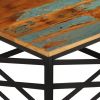Multicolor Reclaimed Wood Coffee Table – Rustic Industrial Square Table