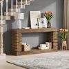 Industrial Console Table Sofa Table – Entryway Table with 2-Tier Storage Shelves
