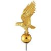 14" Gold Eagle Flagpole Topper Finial for 20–30 Ft Telescopic Poles
