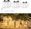 Set of 3 White LED Lighted Christmas Gift Boxes – Holiday Yard & Indoor Decorations
