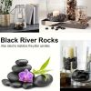 38lbs Black River Rocks, 2-3 Inch Polished Pebbles for Garden, Vase & Aquarium