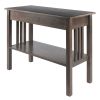 Stafford Console Hall Table with Drawer and Shelf – Oyster Gray