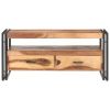 Industrial Coffee Table Solid Acacia Wood & Black Steel with Drawers