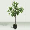 Artificial Laurel Tree 37.4" – Lifelike Potted Fake Plant with 345 PEVA Leaves