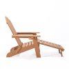 TALE Folding Adirondack Chair with Pullout Ottoman & Cup Holder, Oversized Poly Lumber