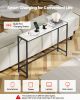 VEVOR Marble Console Table, Modern Narrow Sofa Table with Power Outlet