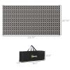 Outdoor Rug 9'x18' Reversible – Black & White Clover, Portable for RV & Camping