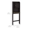 Modern Over-The-Toilet Space Saver Storage Cabinet – Espresso Wood