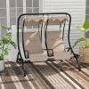 2-Seater Outdoor Porch Swing with Canopy – Patio Swing Chair
