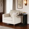 C-Shaped End Table Sofa Side Table for Small Spaces