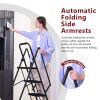 5-Step Folding Steel Ladder with Anti-Slip Wide Pedals and Safety Handle
