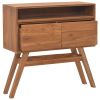 Console Table Warm Natural Solid Teak Wood – Standard
