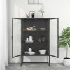 Highboard Anthracite – Large Steel & Tempered Glass Storage Cabinet