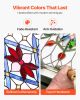 VEVOR Tiffany Style Stained Glass Window Panel 17 x 29 Inch with Hanging Chain