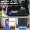 2-Tier Folding Shopping Cart with Wheels and Collapsible Storage Crates