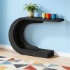 Console Table, C-Shaped Corridor Table with Wave-Inspired Design, Entrance Table, Sofa Table, or Living Room Side Table