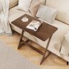 Bamboo Z-Shaped Sofa Side Table with Space-Saving Design