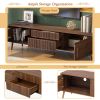 Mid Century TV Stand 70" Walnut Media Console with Drawers for 80" TVs