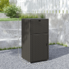 Outdoor Dark Brown Rattan Towel Rack & Storage Cabinet – Rolling Wardrobe