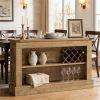 Farmhouse Console Table with Storage Shelves – Long Entryway Sofa Table with Double Layer Design