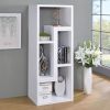 White Convertible Geometric Bookcase / TV Console