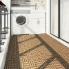 10-Piece Acacia Wood Interlocking Deck Tiles, 12 x 12 Inch Outdoor Patio Flooring