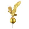 14" Gold Eagle Flagpole Topper Finial for 20–30 Ft Telescopic Poles