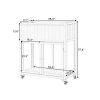 35.4" x 17.7" x 37.4" Mini Wood Cold Frame – Compact Garden Greenhouse with Wheels, Raised Bed & Liner, Indoor & Outdoor, White