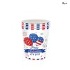 4th of July Patriotic Tableware & Decor Set — Plates, Cups, Napkins, Banner & Table Cover