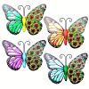 1pc / 4pcs Metal Butterfly Wall Art – 3D Outdoor Hanging Decor