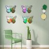 1pc / 4pcs Metal Butterfly Wall Art – 3D Outdoor Hanging Decor