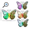 1pc / 4pcs Metal Butterfly Wall Art – 3D Outdoor Hanging Decor
