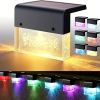 4/6/8/10/12pcs Solar Wall Lights – LED Color-Changing Outdoor Step Lights, Crystal Bubble Design with 2 Lighting Modes