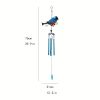 Bird Wind Chime – Hand-Painted Iron & Glass Hanging Garden Decor