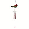 Bird Wind Chime – Hand-Painted Iron & Glass Hanging Garden Decor