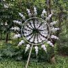 30cm Courtyard Garden Metal Windmill Spinner with Solar Wind Catcher