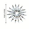 30cm Courtyard Garden Metal Windmill Spinner with Solar Wind Catcher