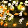 Bunny Carrot LED String Lights – Battery Operated Holiday Outdoor Decor