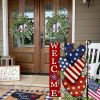 4th of July Patriotic Double-Sided Linen Garden Flag (12" x 18")