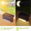 4-Pack Solar Powered LED Step Lights – Outdoor IP55 Dusk to Dawn Fence Lights