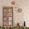 1pc Santa and Reindeer Christmas Door Corner Sign – Wooden Holiday Decor
