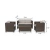 PUERTA 4-Piece Outdoor Wicker Patio Sofa Set with Cushions