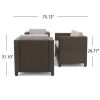 PUERTA 4-Piece Outdoor Wicker Patio Sofa Set with Cushions