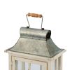 Wooden Candle Lantern Set, Decorative Hurricane Lanterns for Indoor & Outdoor Use