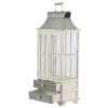 Wooden Candle Lantern Set, Decorative Hurricane Lanterns for Indoor & Outdoor Use