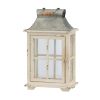 Wooden Candle Lantern Set, Decorative Hurricane Lanterns for Indoor & Outdoor Use