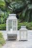 Wooden Candle Lantern Set, Decorative Hurricane Lanterns for Indoor & Outdoor Use