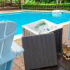 3-In-1 Patio 10 Gallon Ice Cube Cooler Box Table Stool Storage w/ Handle